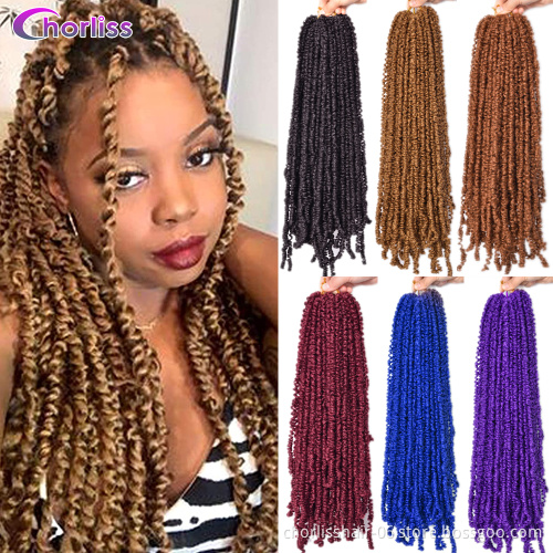 New Arrival Fashionable Pure Color Passion Twist Locs Crochet Braids Faux Locs Marley Synthetic Braiding Hair Extensions African